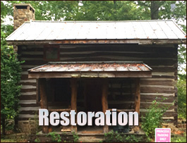 Historic Log Cabin Restoration  Crozet, Virginia